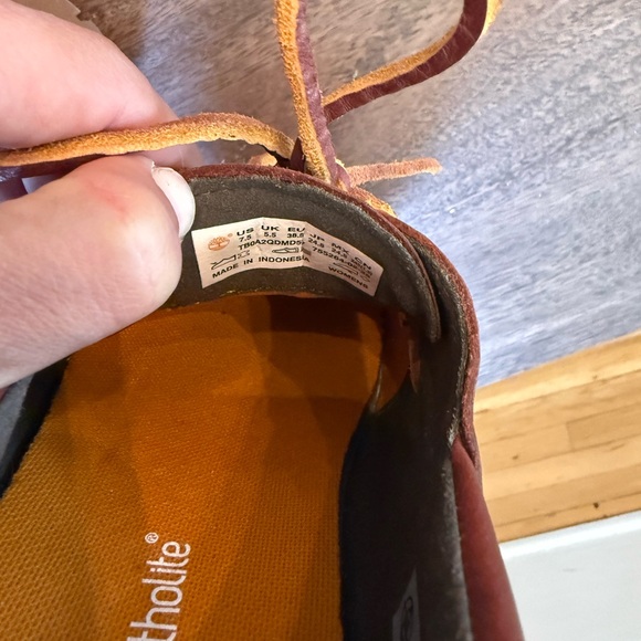 Timberland Women’s Stone Street Platform Boat Brown Leather Shoes - Picture 4 of 5